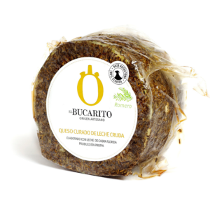 QUESO CURADO ELABORADO CON LECHE CRUDA GRANDE AL ROMERO EL BUCARITO