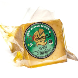 QUESO MADURADO DE OVEJA EN ACEITE DE OLIVA EL BOSQUEÑO, CUÑA 350G APROX